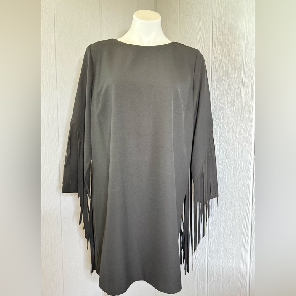 Kensie Black Fringe Dress - Picture 4 of 6